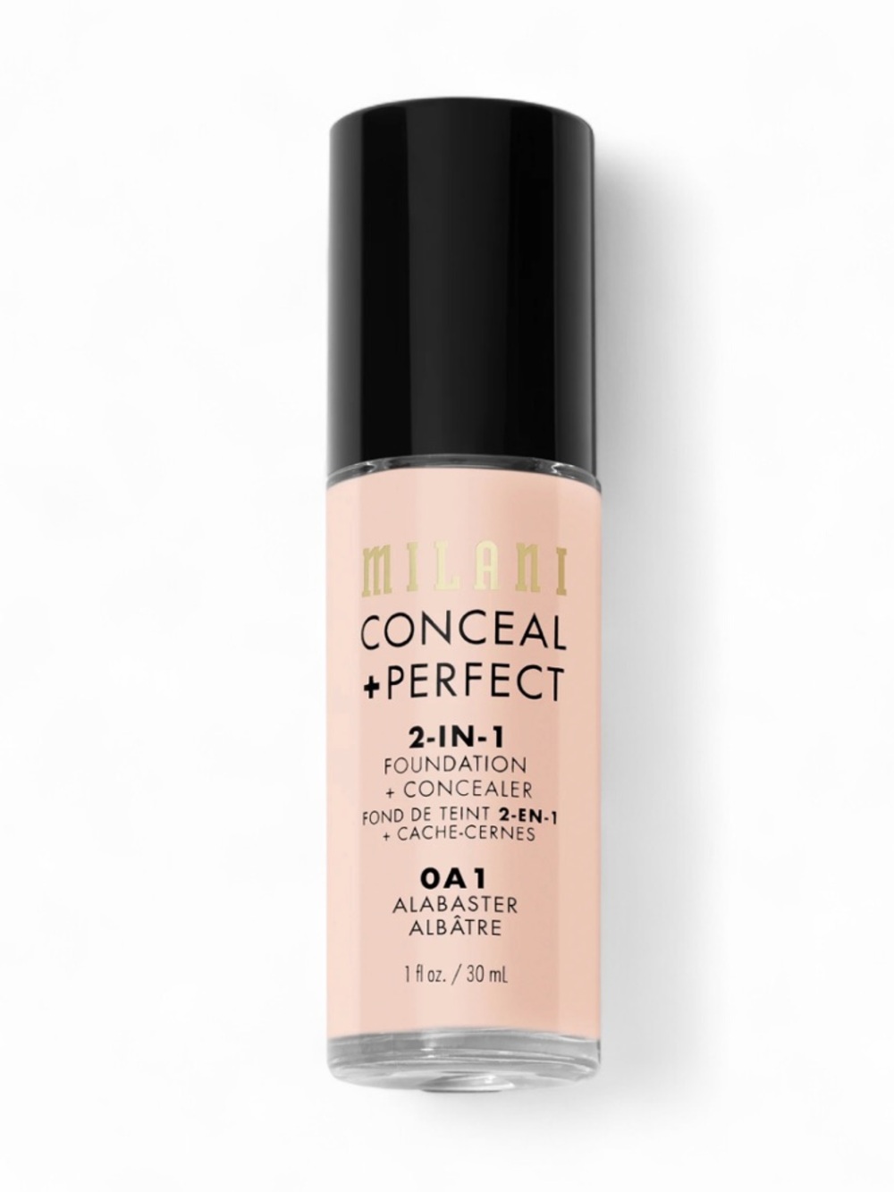 Milani Conceal + Perfect 2-in-1 Foundation + Concealer - Shade 0A1 Alabaster